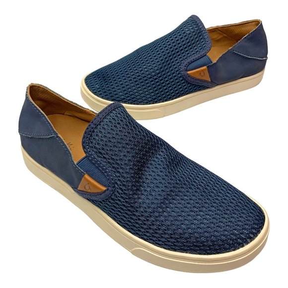 OLUKAI Pehuea 20271 Navy Blue Mesh Slip On Sneakers - Picture 9 of 14